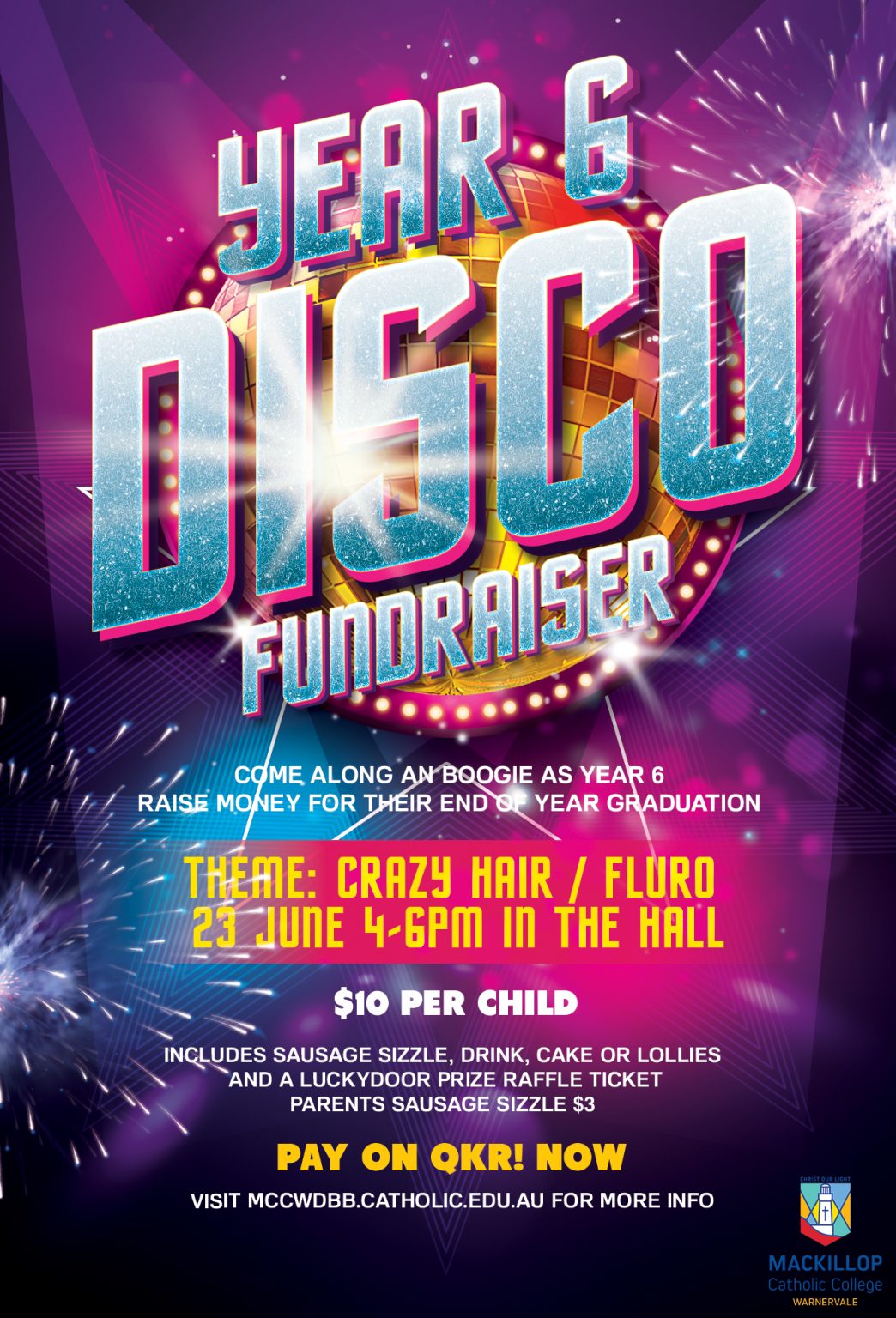 Year 6 Disco Fundraiser! – MacKillop Catholic College